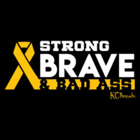 Strong, Brave & BAD ASS - Black - AS Colour - Wee Tee - Size 000-2 Design